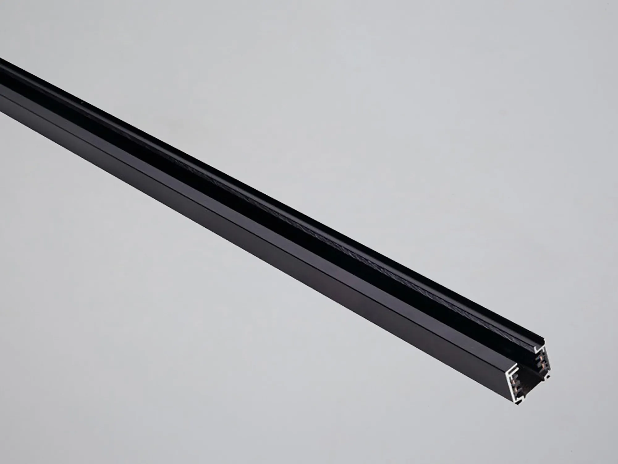 4m Black Aluminium Profile Surface Mounted Track 36 x 32mm 25-402  Eutrac 3 Circuit Surface-Black